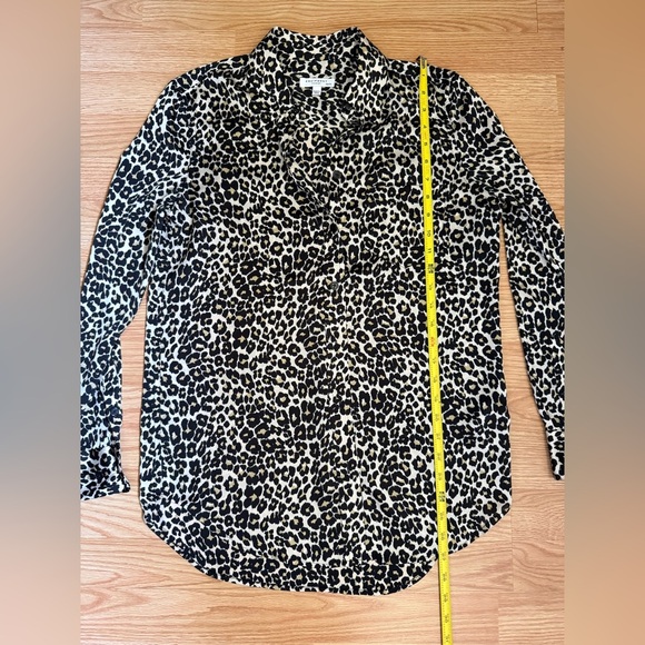 Equipment Slim Signature Leopard-Printed Silk ShirtSz XS - Picture 5 of 6